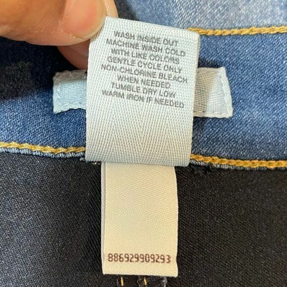 Mudd Women Blue Jeans Sz 11 Skinny Love Peace Happiness - Picture 8 of 9